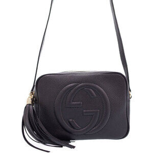 Gucci Soho Disco Pebbled Leather Interlocking GG Tassel Crossbody Bag